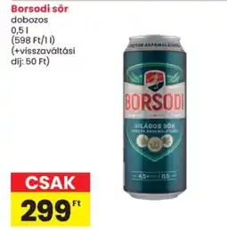 Spar Borsodi sör ajánlat