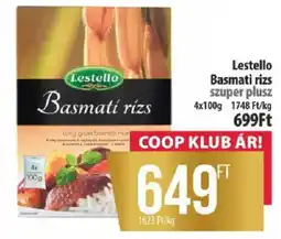 Coop Lestello basmati rizs ajánlat