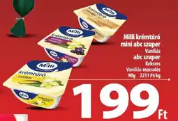 Coop Milli krémtúró mini abc szuper Vaníliás ajánlat