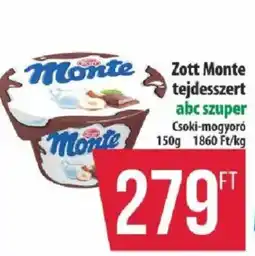 Coop Monte tejdesszert ajánlat