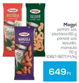 GRoby Mogyi pirított sós pisztácia pörkolt sós kesudió mandula ajánlat