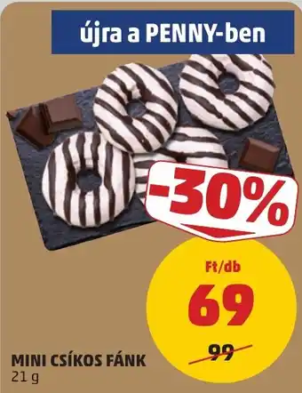 Mini csíkos fánk