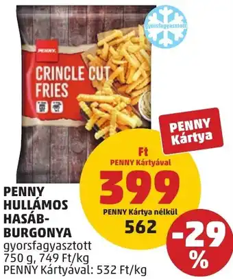 Penny hullámos hasáb-burgonya