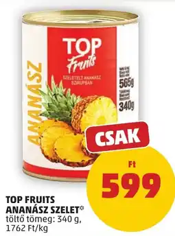 PENNY Top fruits ananász szelet ajánlat