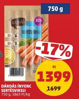 PENNY Dárdás ínyenc sertésvirslí ajánlat