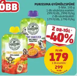 PENNY Purissima gyümölcsipüré ajánlat