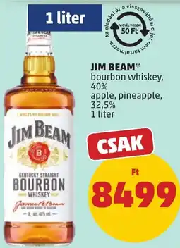 PENNY Jim beam bourbon whiskey apple pineapple ajánlat