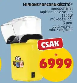 PENNY Minions popcornkészítő ajánlat