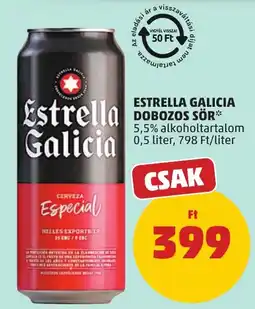 PENNY Estrella Galicia dobozos sör ajánlat