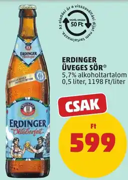 PENNY Erdinger üveges sör ajánlat