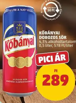 PENNY Kőbányai dobozos sör ajánlat