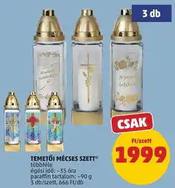 PENNY Temetői mécses szett ajánlat