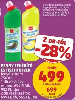 PENNY Penny fehérítő- és tisztítószer ajánlat
