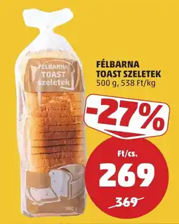 PENNY Félbarna toast szeletek ajánlat