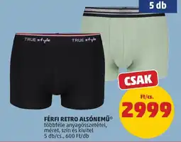 PENNY True style férfi retro alsónemű ajánlat