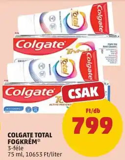 PENNY Colgate total fogkrém ajánlat