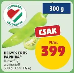 PENNY Hegyes erős paprika ajánlat