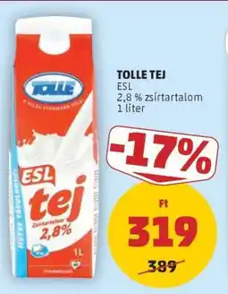 PENNY TOLLE TEJ ajánlat