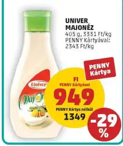 PENNY UNIVER Majonéz ajánlat