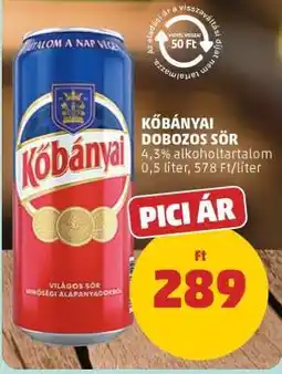 PENNY Kőbányai Dobozos Sör ajánlat