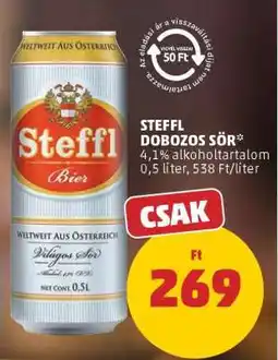 PENNY Steffl Dobozos Sör ajánlat