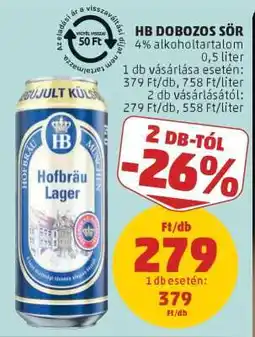 PENNY HB Dobozos Sör ajánlat