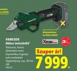 Lidl PARKSIDE Akkus metszőolló ajánlat