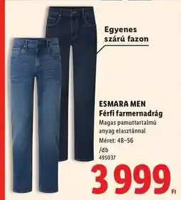 Lidl ESMARA MEN Férfi farmernadrág ajánlat