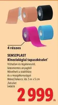 Lidl Sensiplast Kineziológiai tapaszkészlet ajánlat