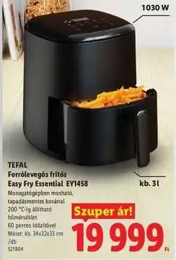 Lidl TEFAL Forrólevegős fritőz Easy Fry Essential EY1458 ajánlat