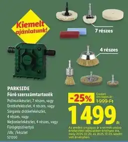 Lidl Parkside Fúró szerszámtartozék ajánlat