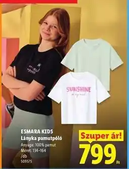 Lidl ESMARA KIDS ajánlat