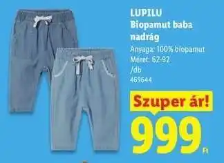 LUPILU Biopamut baba nadrág