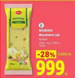 Lidl MILBONA Maasdamer sajt ajánlat