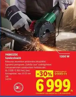 Lidl PARKSIDE Sarokcsiszoló ajánlat