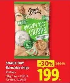 Lidl SNACK DAY Barnarizs-chips ajánlat