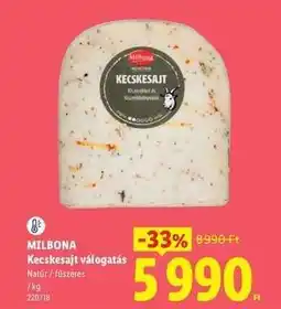 Lidl MILBONA Kecskesajt válogatás ajánlat