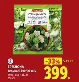 Lidl FRESHONA Brokkoli-karfiol mix ajánlat