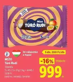 Lidl MIZO Túró Rudi ajánlat