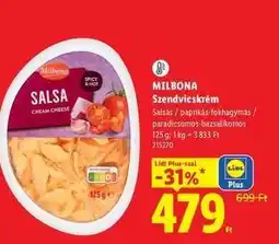 Lidl MILBONA Szendvicskrém ajánlat