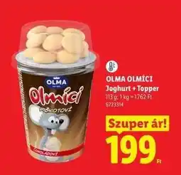 Lidl OLMA OLMÍCI Joghurt + Topper ajánlat