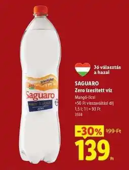Lidl SAGUARO Zero ízesített víz ajánlat