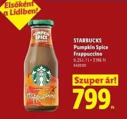 Lidl STARBUCKS Pumpkin Spice Frappuccino ajánlat