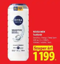Lidl NIVEA MEN Tusfürdő ajánlat