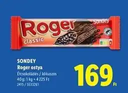 Lidl SONDEY Roger ostya ajánlat