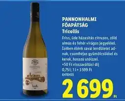 Lidl Pannonhalmi Főapátság Tricollis ajánlat