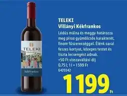 Lidl Teleki Villányi Kékfrankos ajánlat