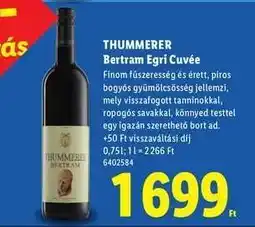 Lidl Thummerer Bertram Egri Cuvée ajánlat