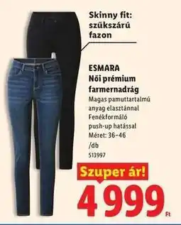 Lidl Esmara Női prémium farmernadrág ajánlat