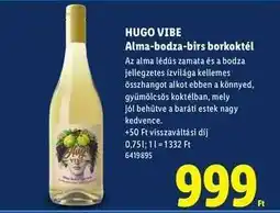 Lidl HUGO VIBE Alma-bodza-birs borkoktél ajánlat